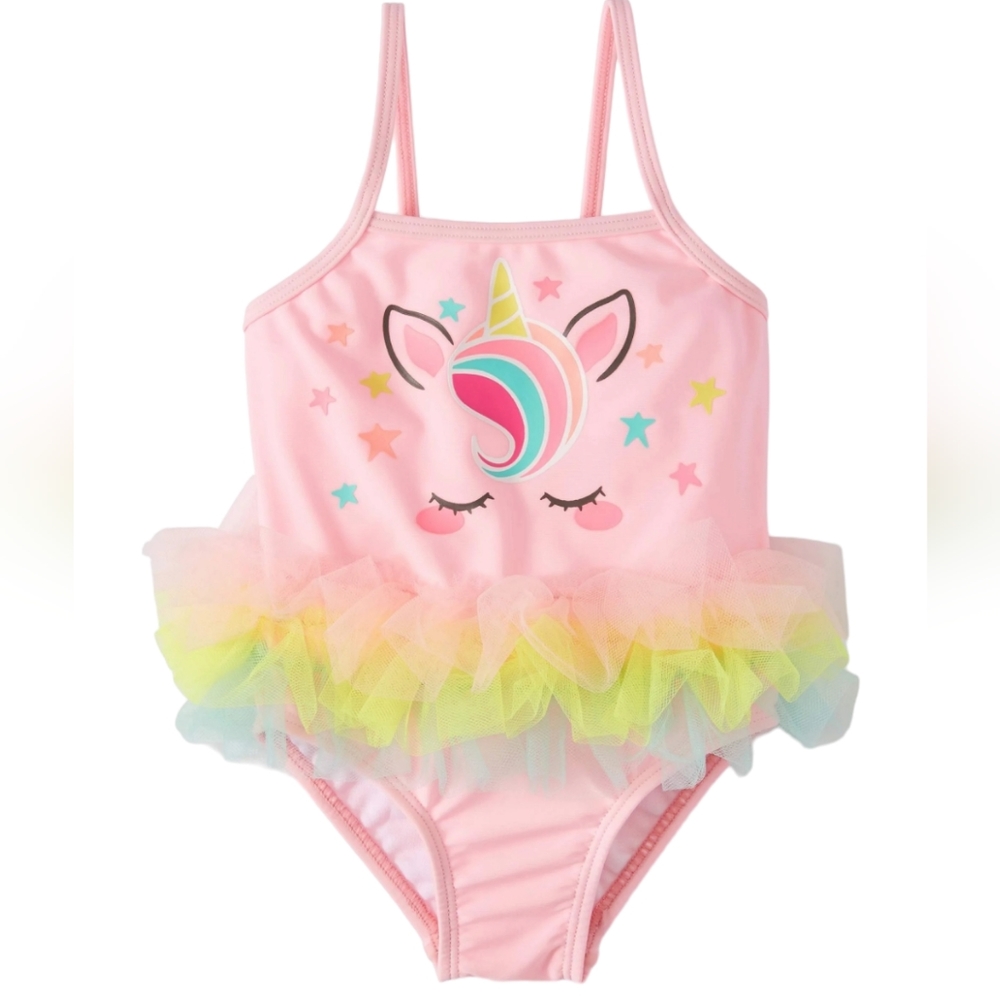 Wonder Nation Unicorn Tutu Swimsuit Size 0-3 New Without Tag - Picture 1 of 3